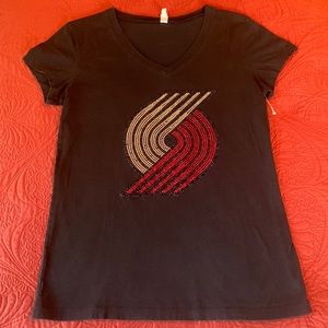 Portland Trail, Blazer BLING cap sleeve V-Neck T-shirt
